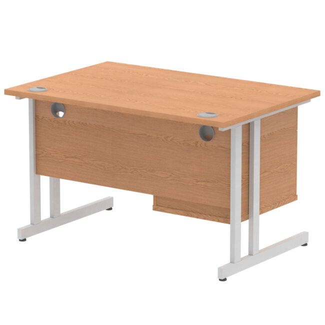 Impulse 1200mm Cantilever Straight Desk With Single Fixed Pedestal - Image 93