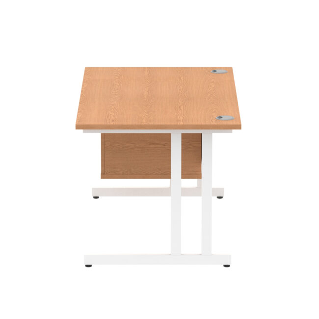 Impulse 1400mm Cantilever Straight Desk With Single Fixed Pedestal - Image 37