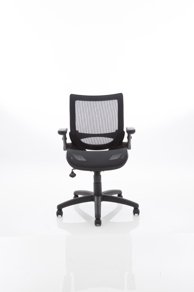Fuller Medium Mesh Back Task Operator Office Chair with Folding Arms - Image 2