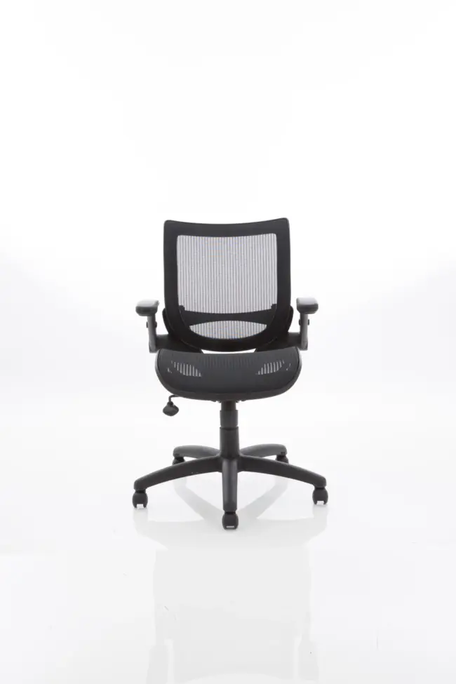 Fuller Medium Mesh Back Task Operator Office Chair with Folding Arms - Image 2