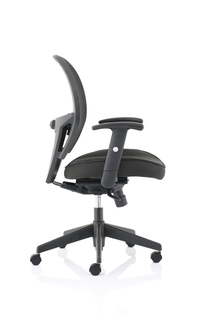Denver High Mesh Back Black Task Operator Office Chair with Arms - Image 8
