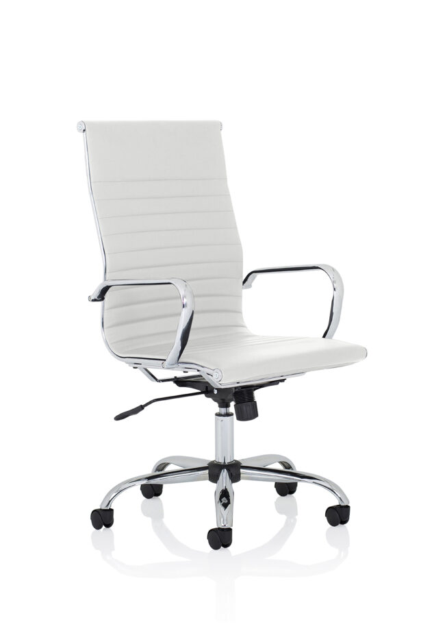 Nola Black Leather Executive Office Chair with Arms - Image 13