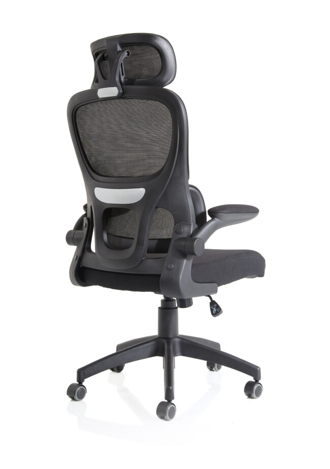 Iris Task Operator Mesh Back Fabric Seat With Headrest - Image 7