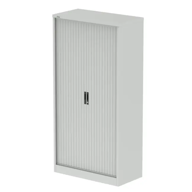Qube Side Tambour Cupboard With Shelves - Image 3