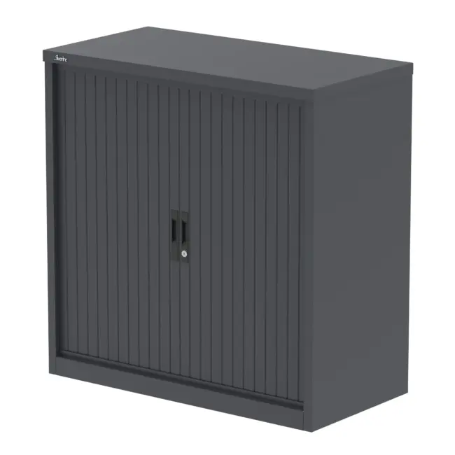 Qube Side Tambour Cupboard With Shelves - Image 8