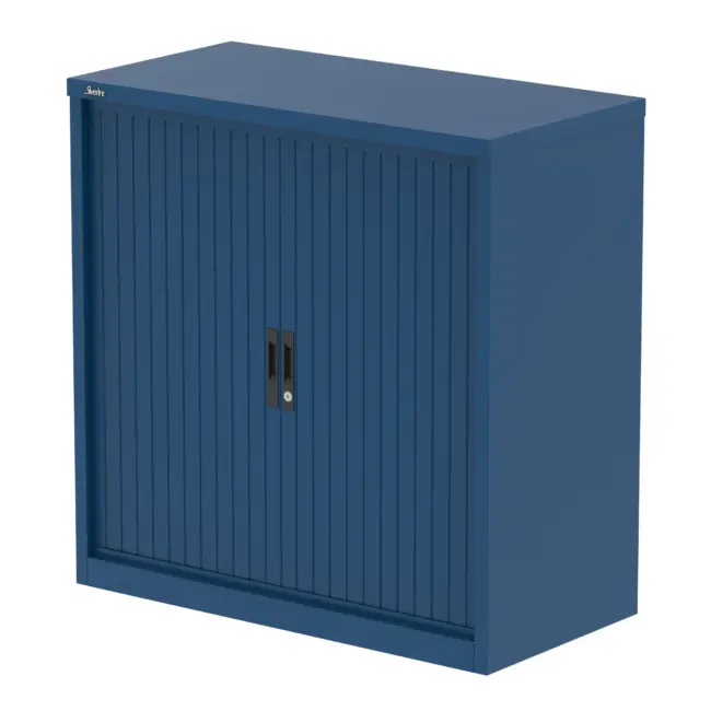 Qube Side Tambour Cupboard With Shelves - Image 9