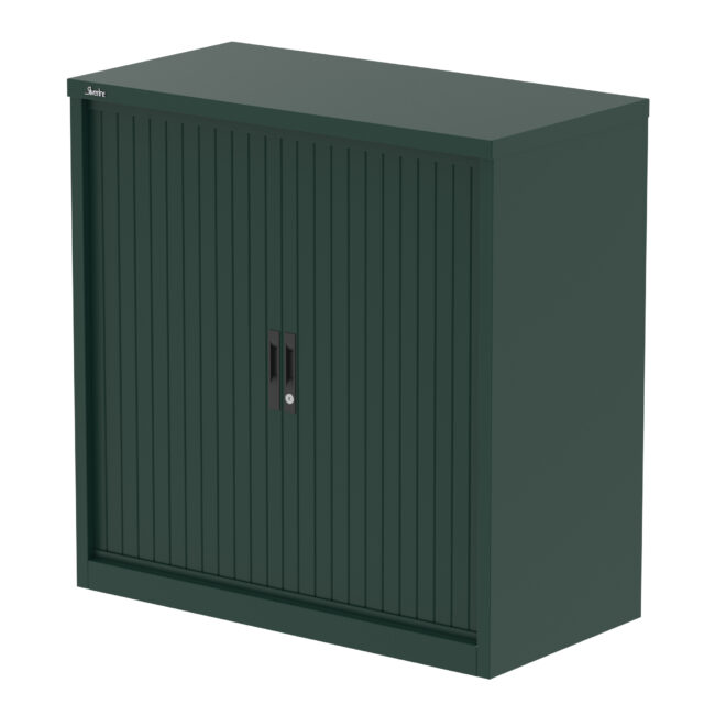 Qube Side Tambour Cupboard With Shelves - Image 10