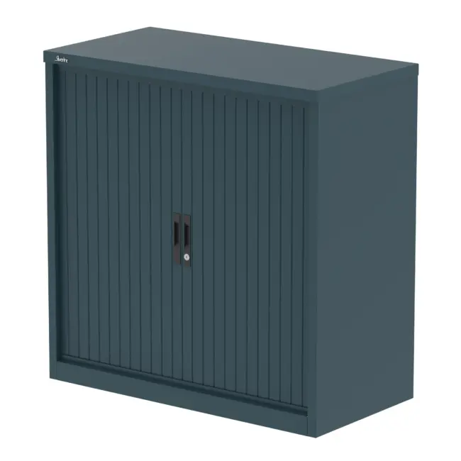 Qube Side Tambour Cupboard With Shelves - Image 14