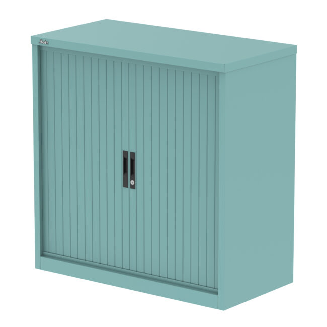 Qube Side Tambour Cupboard With Shelves - Image 22