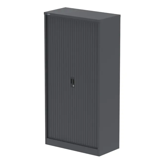 Qube Side Tambour Cupboard With Shelves - Image 30