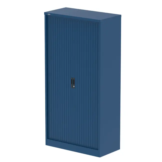 Qube Side Tambour Cupboard With Shelves - Image 31