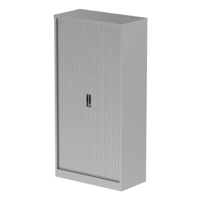 Qube Side Tambour Cupboard With Shelves - Image 34