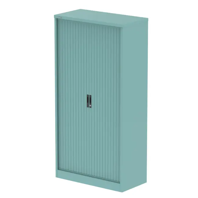 Qube Side Tambour Cupboard With Shelves - Image 44