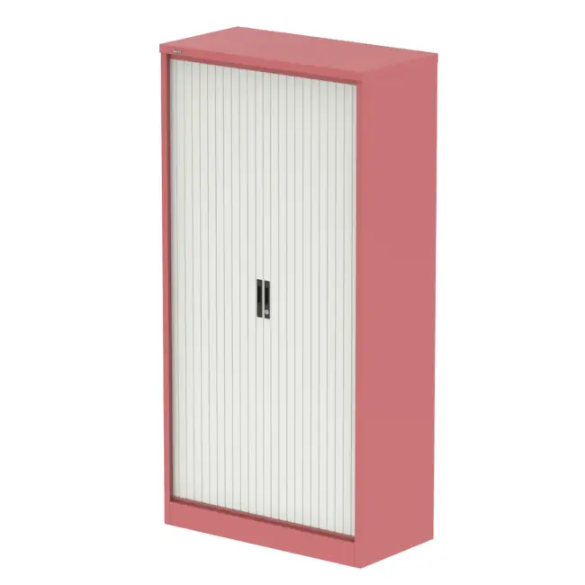 Qube Side Tambour Cupboard With Shelves - Image 46