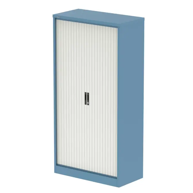 Qube Side Tambour Cupboard With Shelves - Image 48