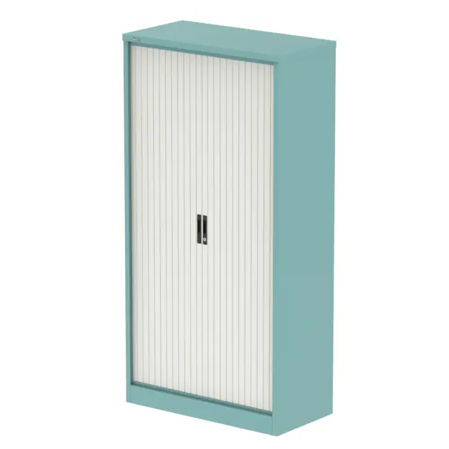 Qube Side Tambour Cupboard With Shelves - Image 49