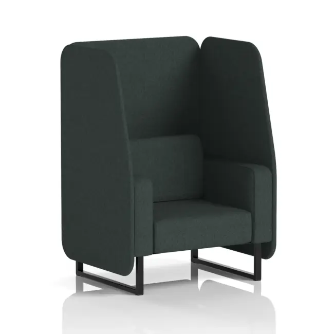 Brixworth Open Booth With Black Legs in Single Tone - Image 4