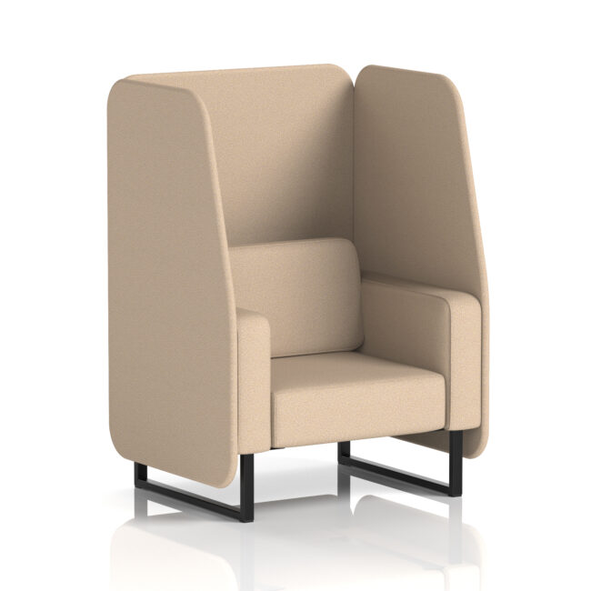 Brixworth Open Booth With Black Legs in Single Tone - Image 55