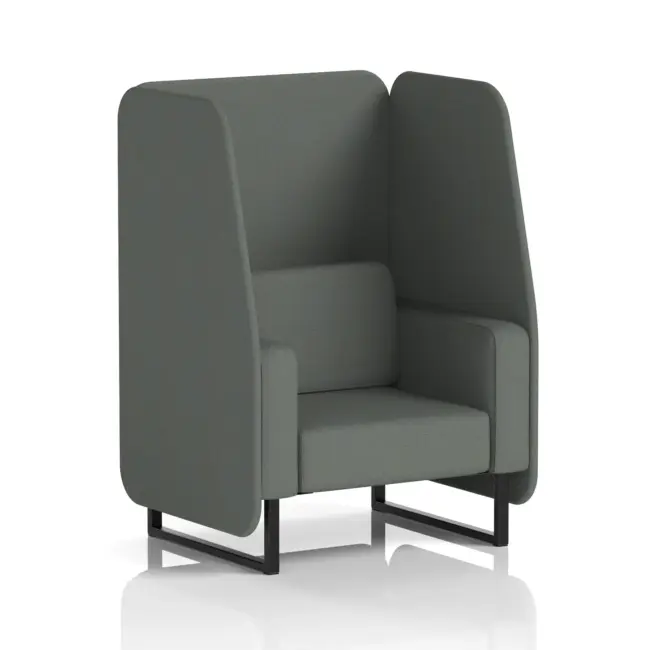 Brixworth Open Booth With Black Legs in Single Tone - Image 76