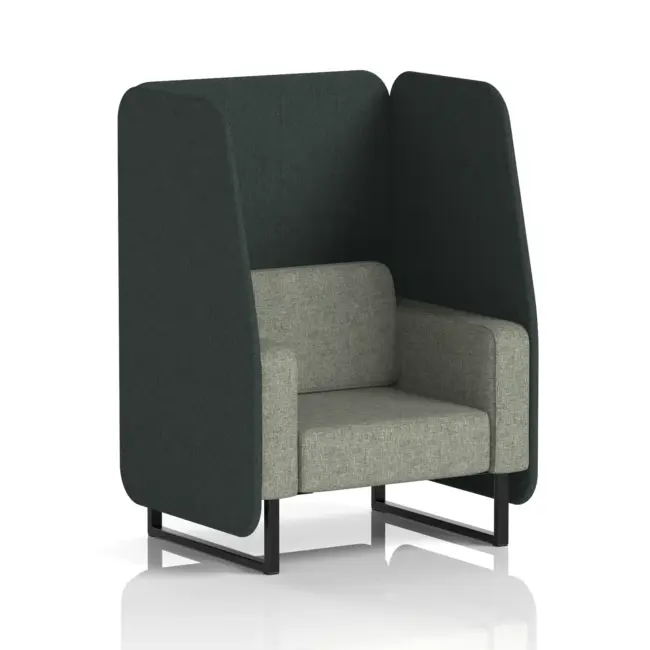 Brixworth Open Booth With Black Legs in Two Tone - Image 4