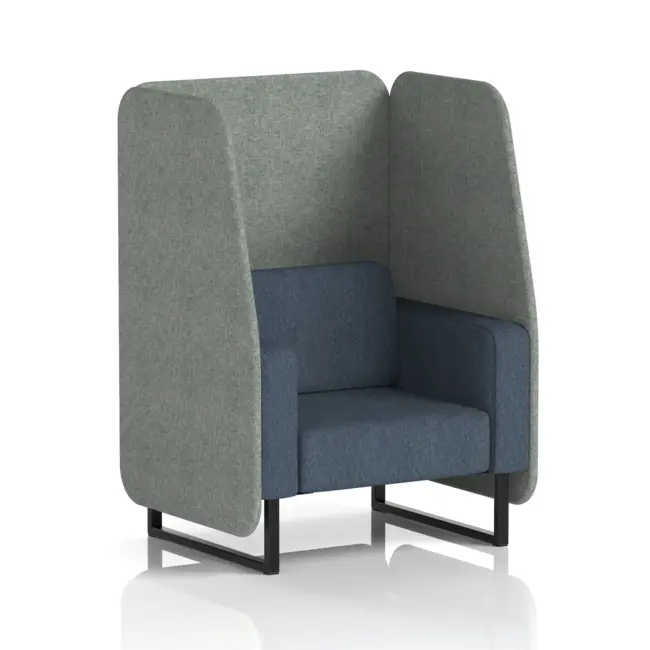 Brixworth Open Booth With Black Legs in Two Tone - Image 13