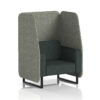 Rivet - Vitreous Panels And Charcoal Sofa