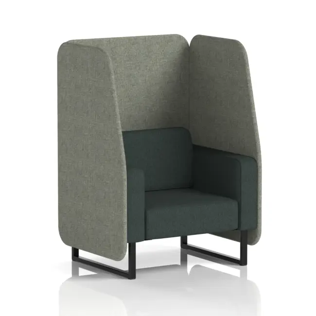 Brixworth Open Booth With Black Legs in Two Tone - Image 16