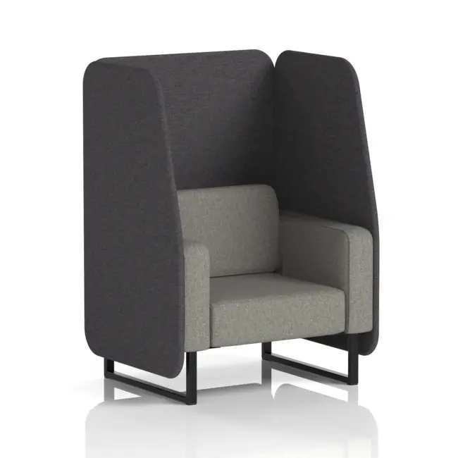 Brixworth Open Booth With Black Legs in Two Tone - Image 19
