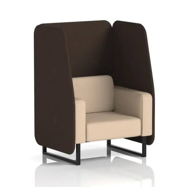 Brixworth Open Booth With Black Legs in Two Tone - Image 70