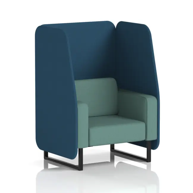 Brixworth Open Booth With Black Legs in Two Tone - Image 85