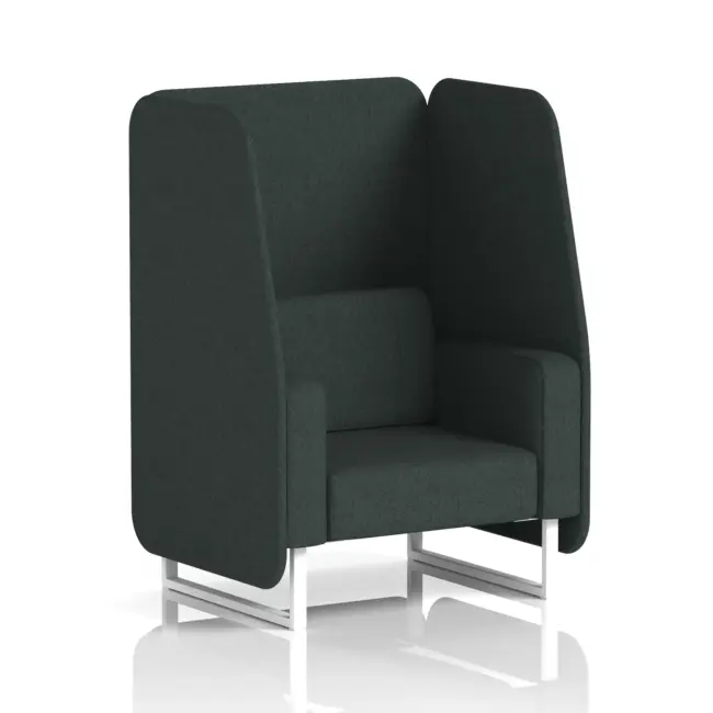 Brixworth Open Booth With White Legs in Single Tone - Image 4