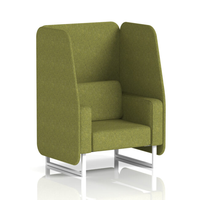Brixworth Open Booth With White Legs in Single Tone - Image 10
