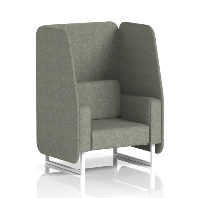 Brixworth Open Booth With White Legs in Single Tone - Image 16