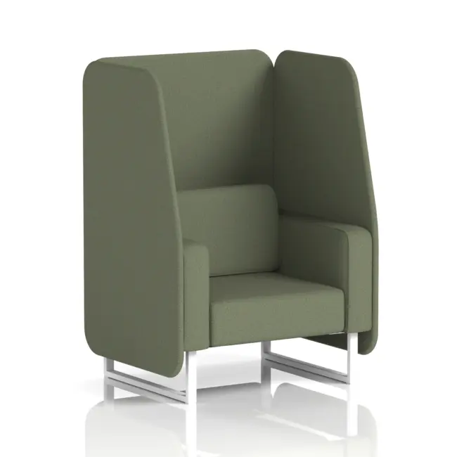 Brixworth Open Booth With White Legs in Single Tone - Image 40