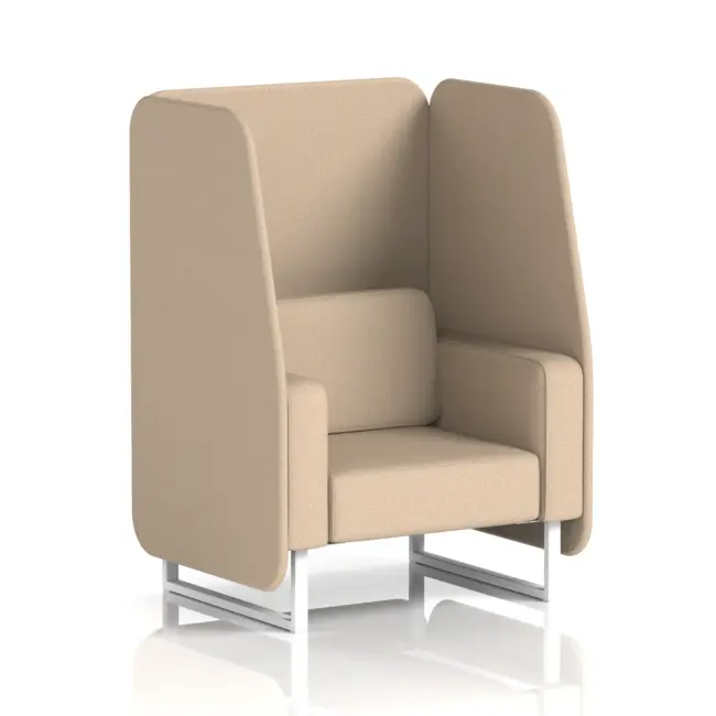 Brixworth Open Booth With White Legs in Single Tone - Image 55