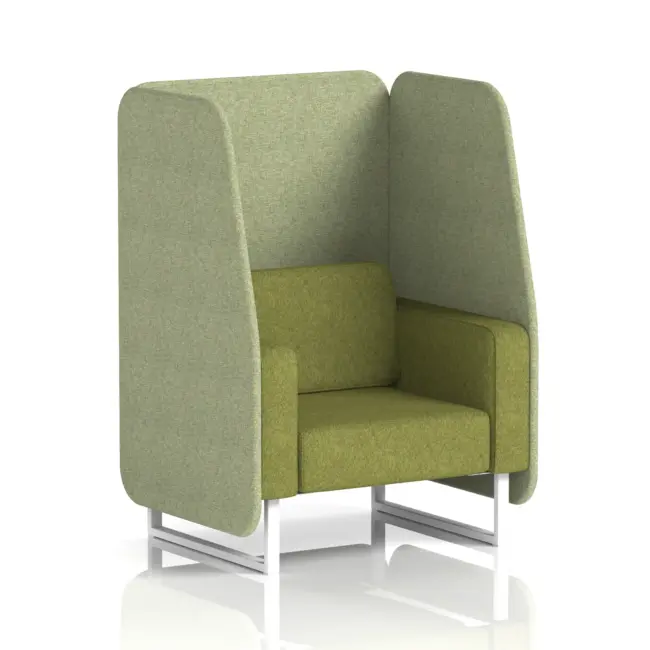 Brixworth Open Booth With White Legs in Two Tone