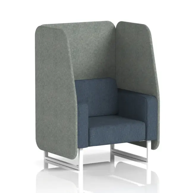 Brixworth Open Booth With White Legs in Two Tone - Image 13
