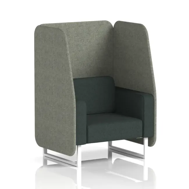 Brixworth Open Booth With White Legs in Two Tone - Image 16