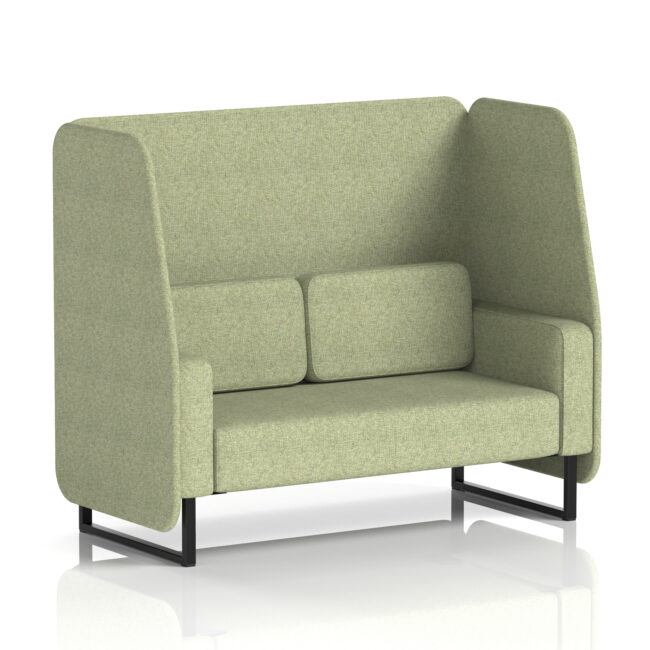 Brixworth Open Booth With Black Legs in Single Tone - Image 2