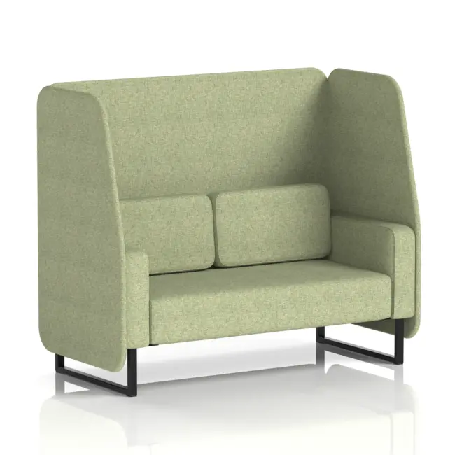 Brixworth Open Booth With Black Legs in Single Tone - Image 2