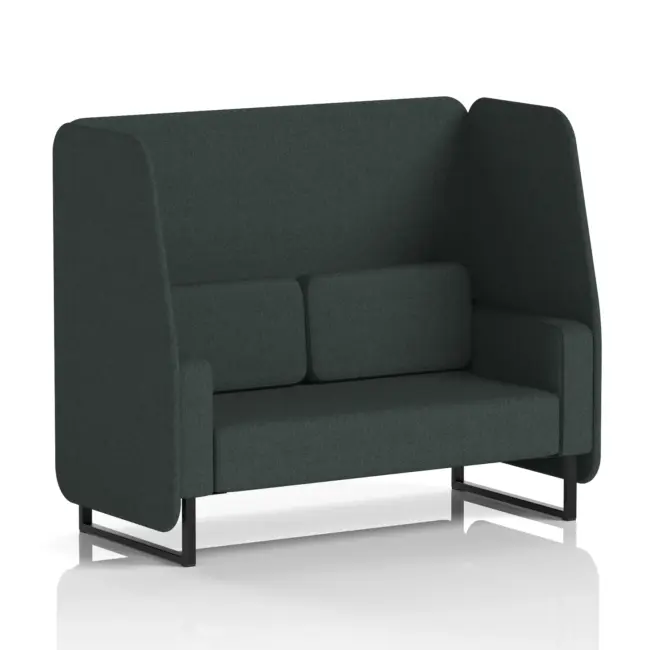 Brixworth Open Booth With Black Legs in Single Tone - Image 5