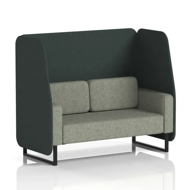 Brixworth Open Booth With Black Legs in Two Tone - Image 5