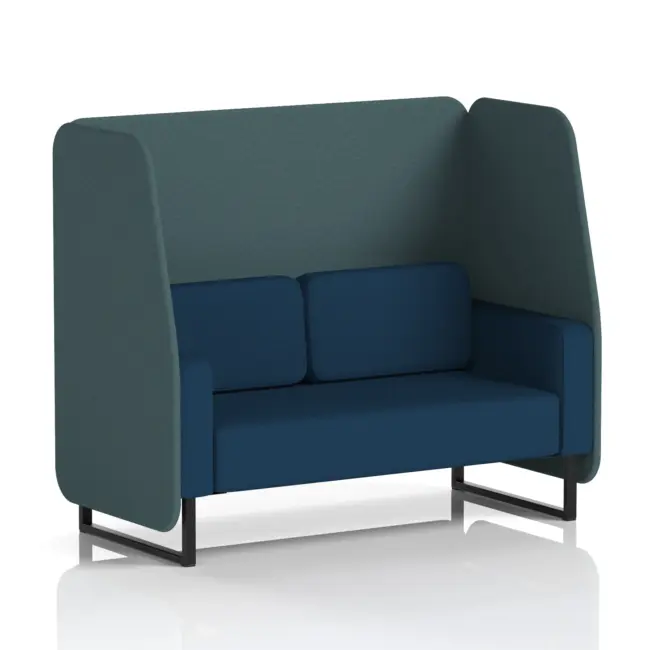 Brixworth Open Booth With Black Legs in Two Tone - Image 32