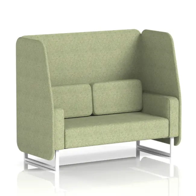 Brixworth Open Booth With White Legs in Single Tone - Image 2