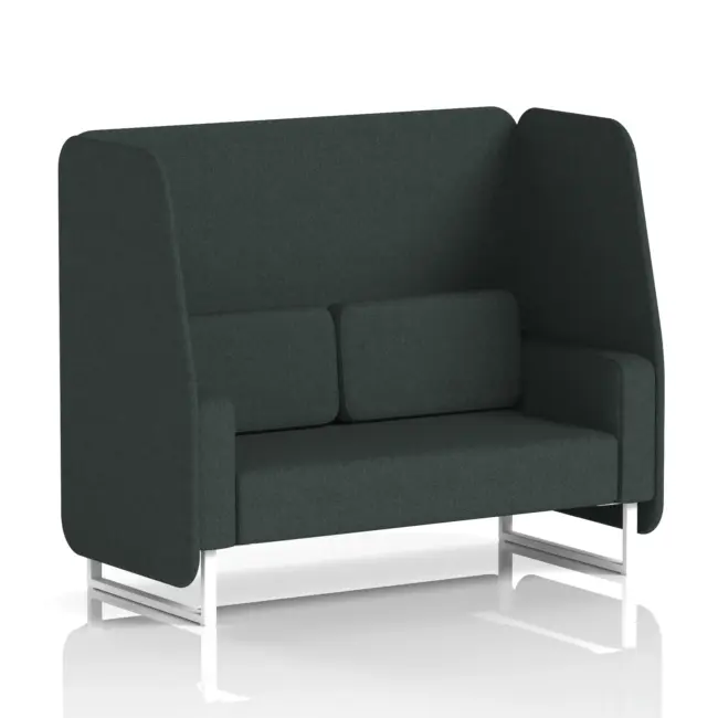 Brixworth Open Booth With White Legs in Single Tone - Image 5