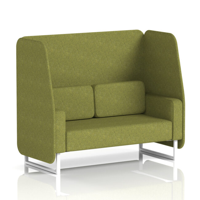 Brixworth Open Booth With White Legs in Single Tone - Image 11