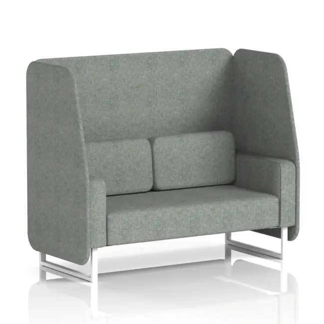 Brixworth Open Booth With White Legs in Single Tone - Image 14