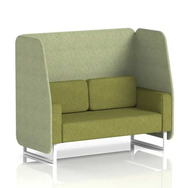 Brixworth Open Booth With White Legs in Two Tone - Image 2