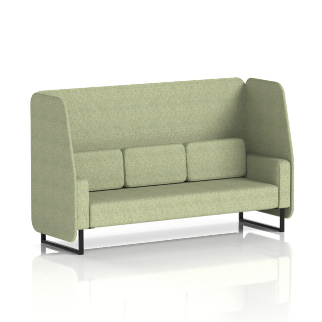 Brixworth Open Booth With Black Legs in Single Tone - Image 3