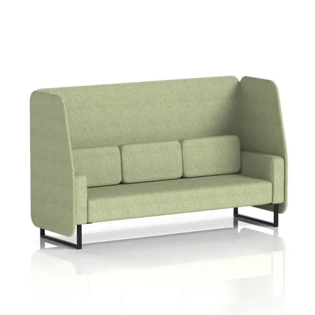 Brixworth Open Booth With Black Legs in Single Tone - Image 3